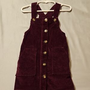 Plum Corduroy Kids Overalls